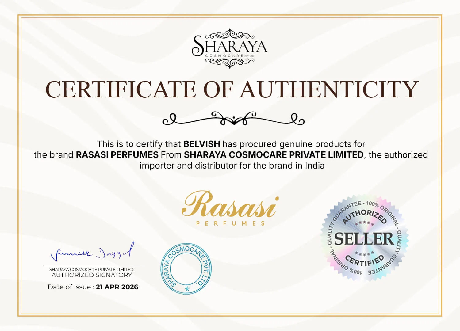Rasasi Hawas Lava Gold EDP for Men - Image 3